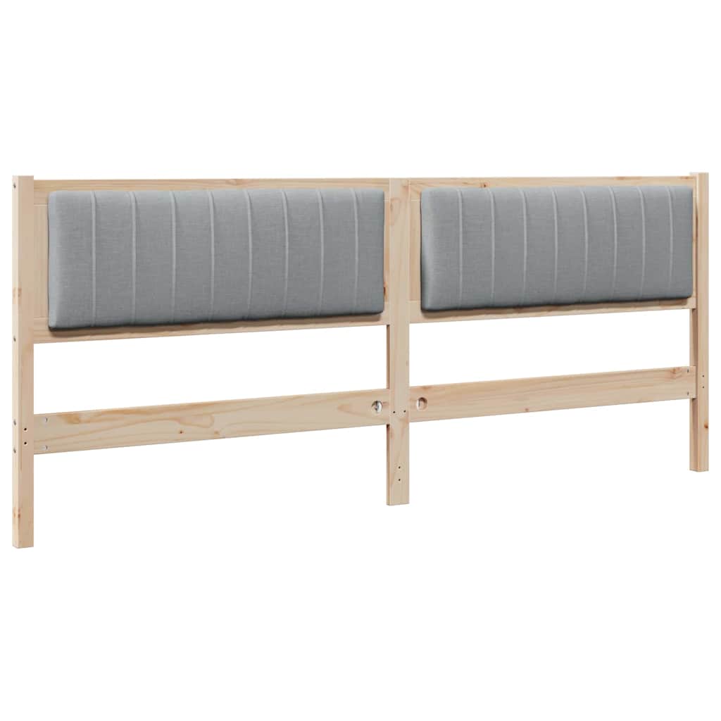 Gepolstertes Kopfteil Braun 200 cm Massives Kiefernholz