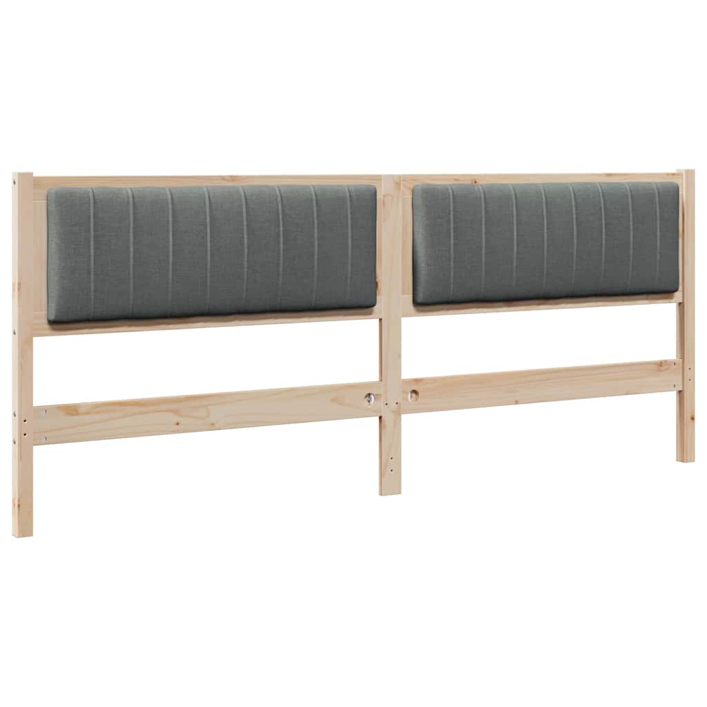 Gepolstertes Kopfteil Braun 200 cm Massives Kiefernholz