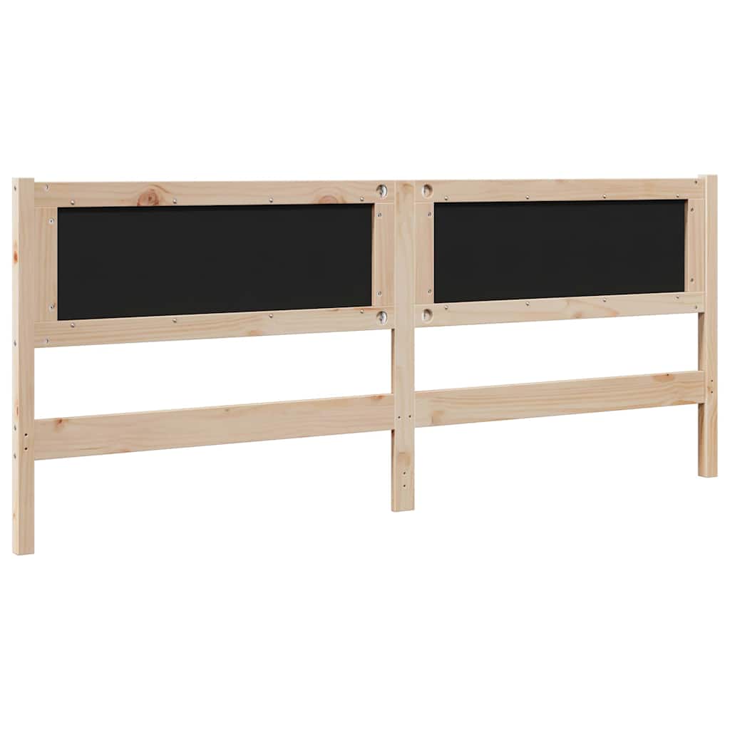Gepolstertes Kopfteil Braun 200 cm Massives Kiefernholz
