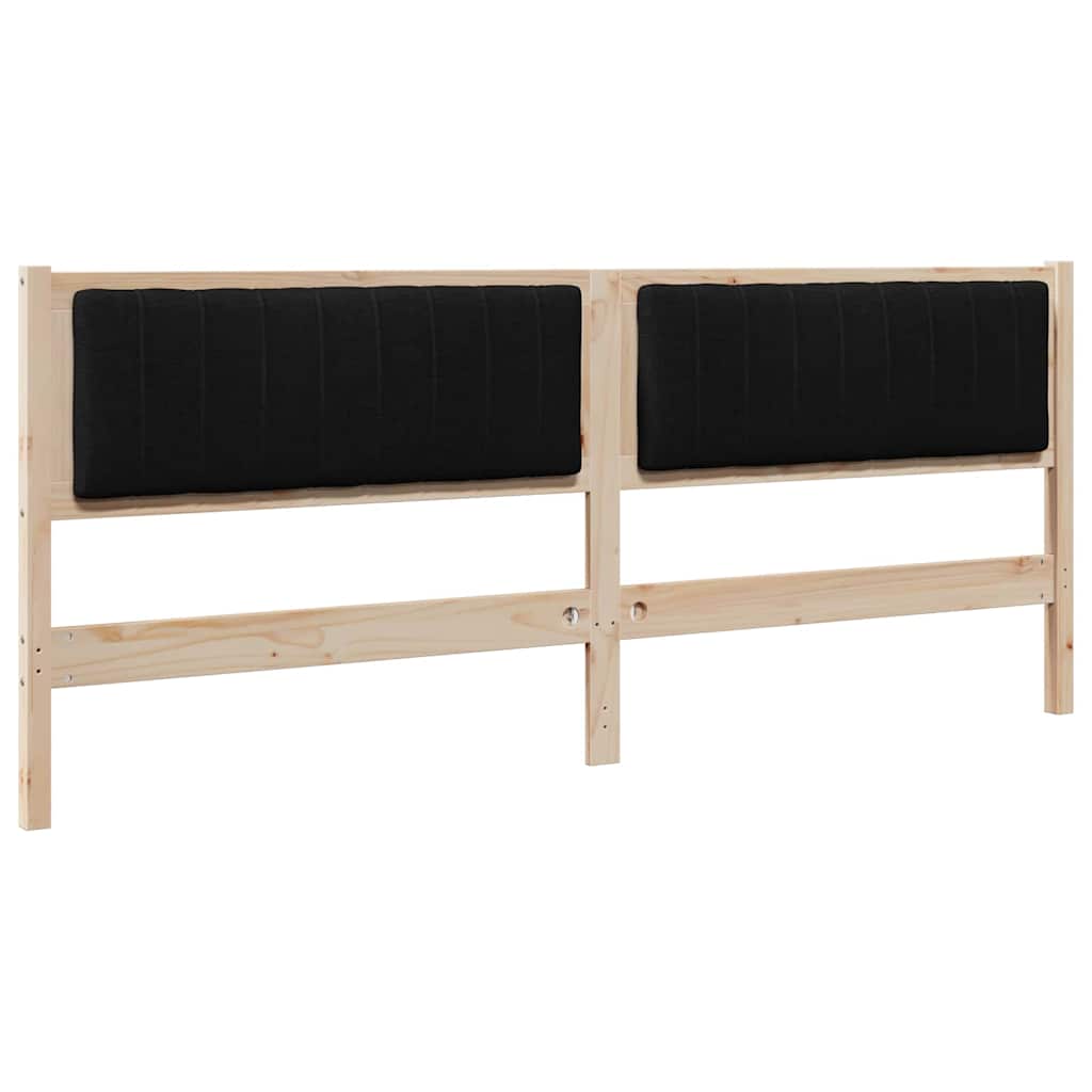 Gepolstertes Kopfteil Braun 200 cm Massives Kiefernholz