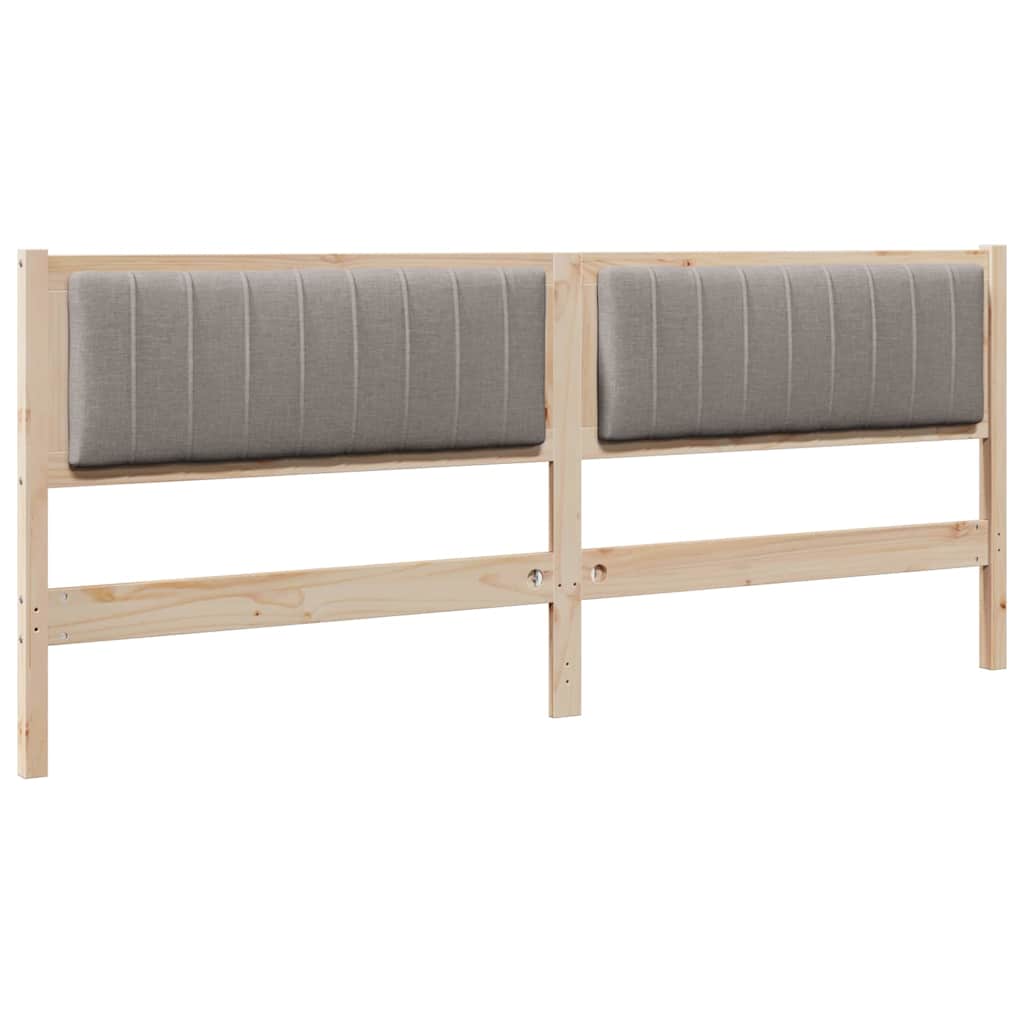 Gepolstertes Kopfteil Braun 200 cm Massives Kiefernholz