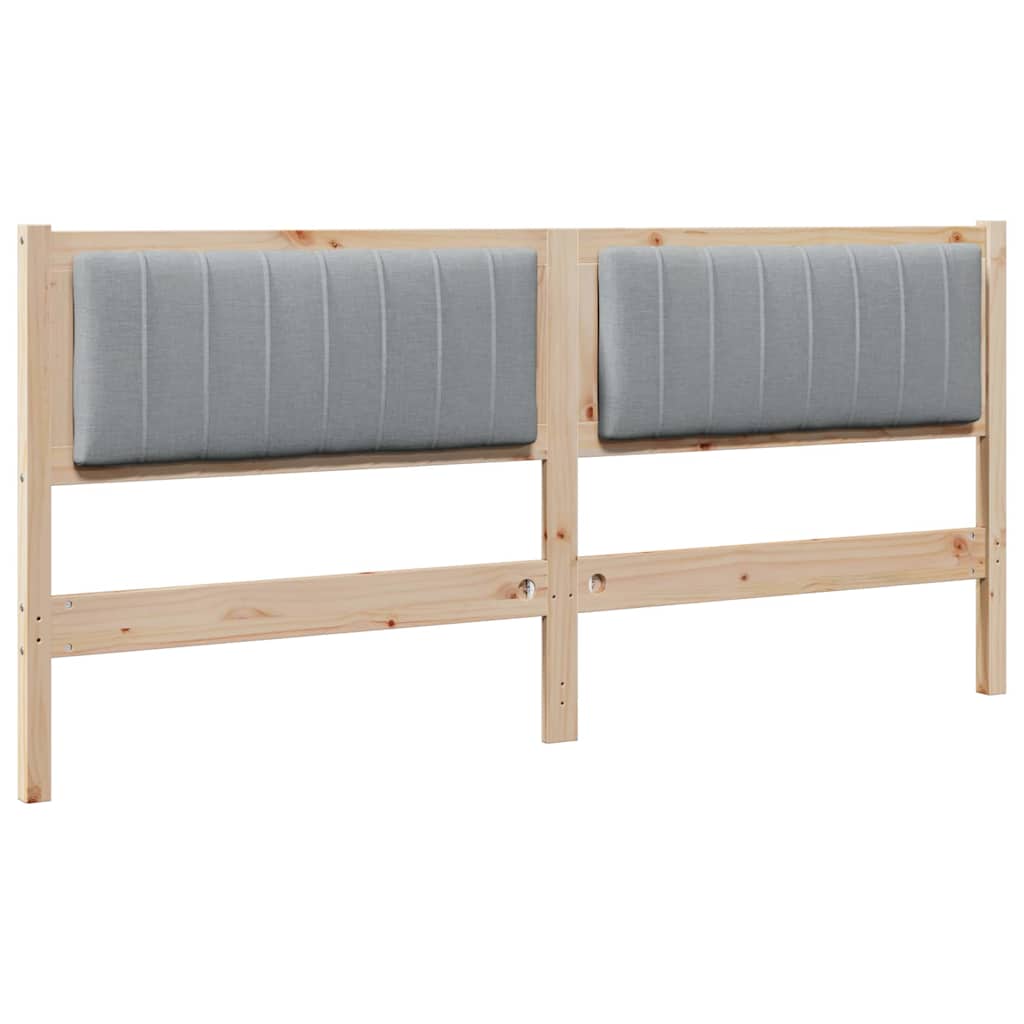 Gepolstertes Kopfteil Braun 180 cm Massives Kiefernholz