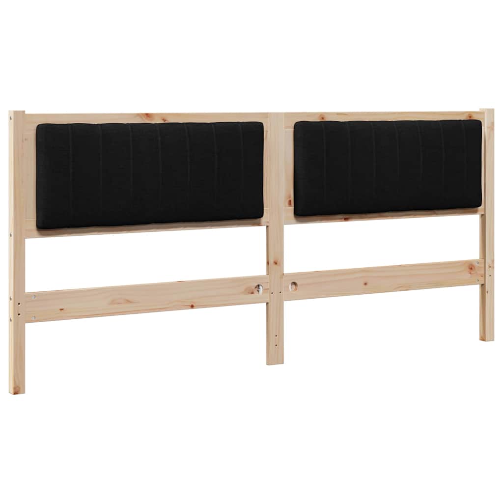 Gepolstertes Kopfteil Braun 180 cm Massives Kiefernholz
