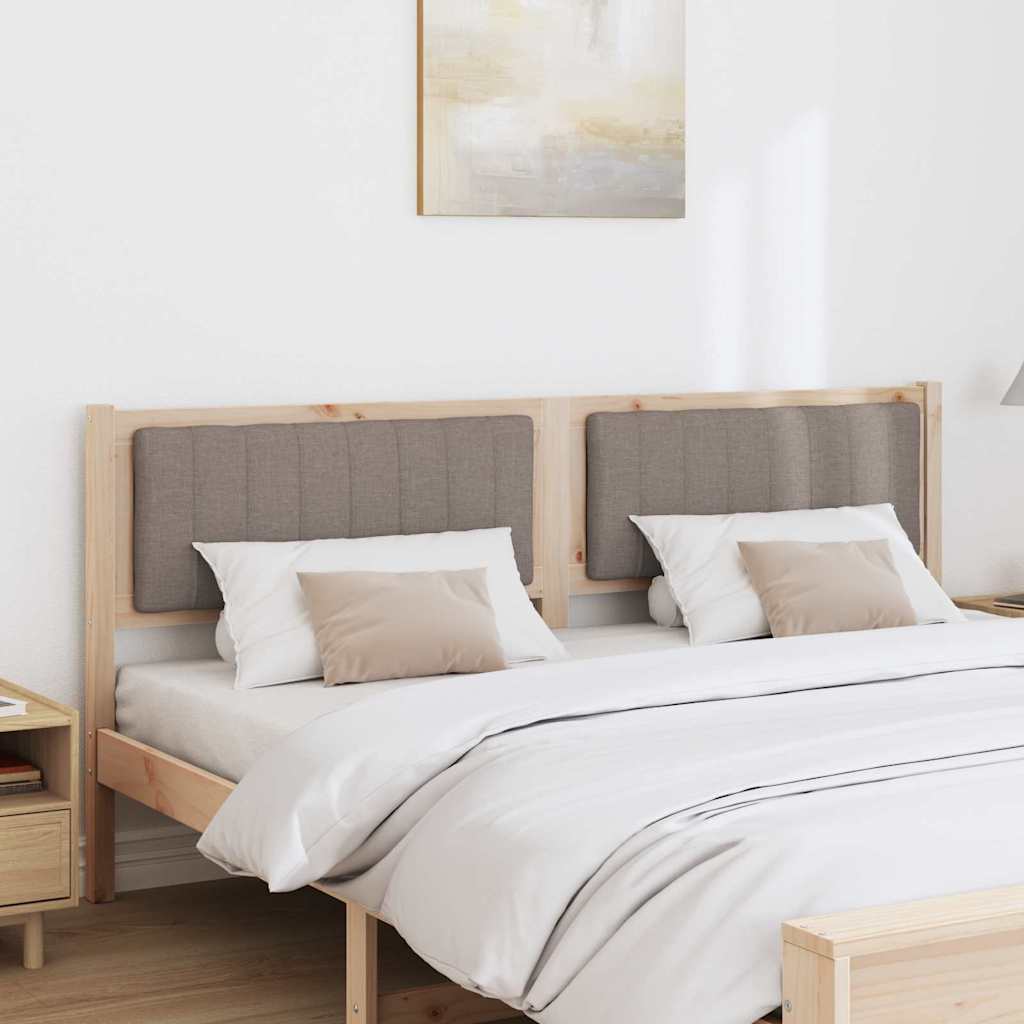 Gepolstertes Kopfteil Braun 180 cm Massives Kiefernholz
