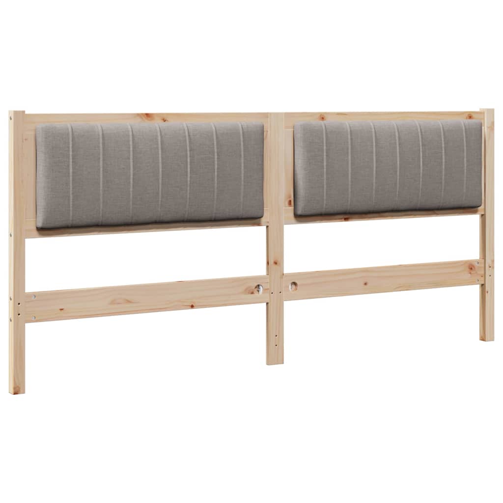 Gepolstertes Kopfteil Braun 180 cm Massives Kiefernholz