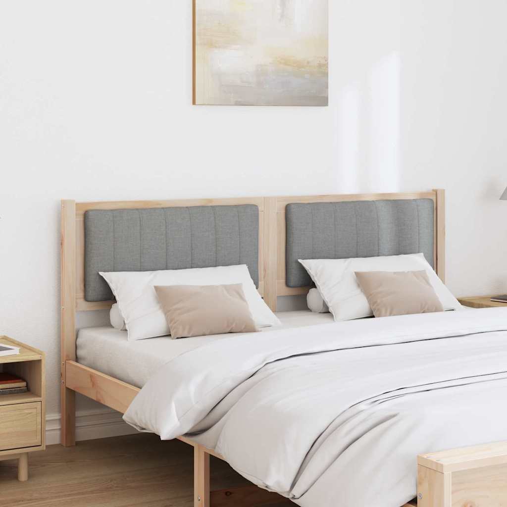 Gepolstertes Kopfteil Braun 160 cm Massives Kiefernholz