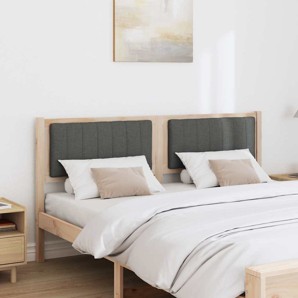 Gepolstertes Kopfteil Braun 160 cm Massives Kiefernholz