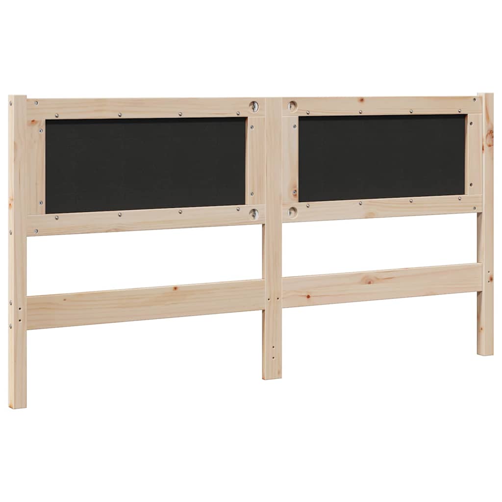 Gepolstertes Kopfteil Braun 160 cm Massives Kiefernholz
