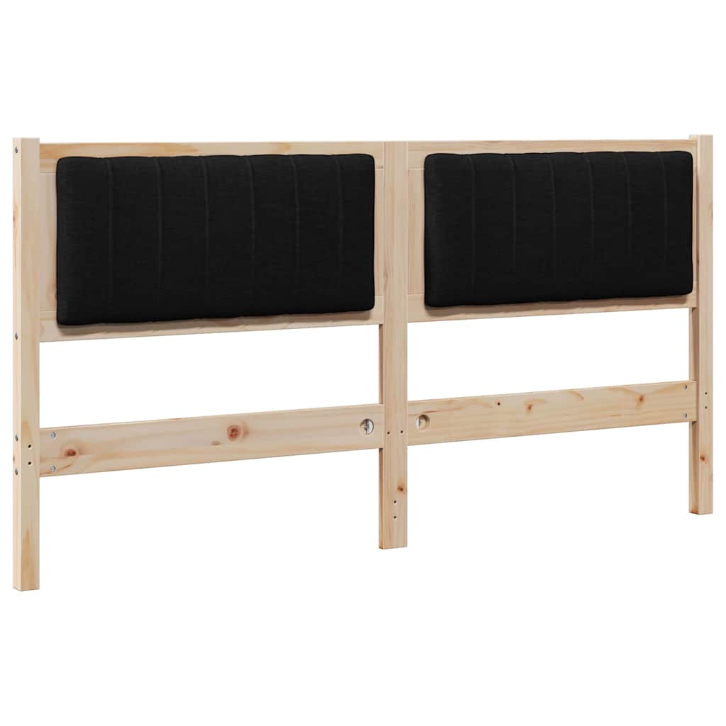 Gepolstertes Kopfteil Braun 160 cm Massives Kiefernholz
