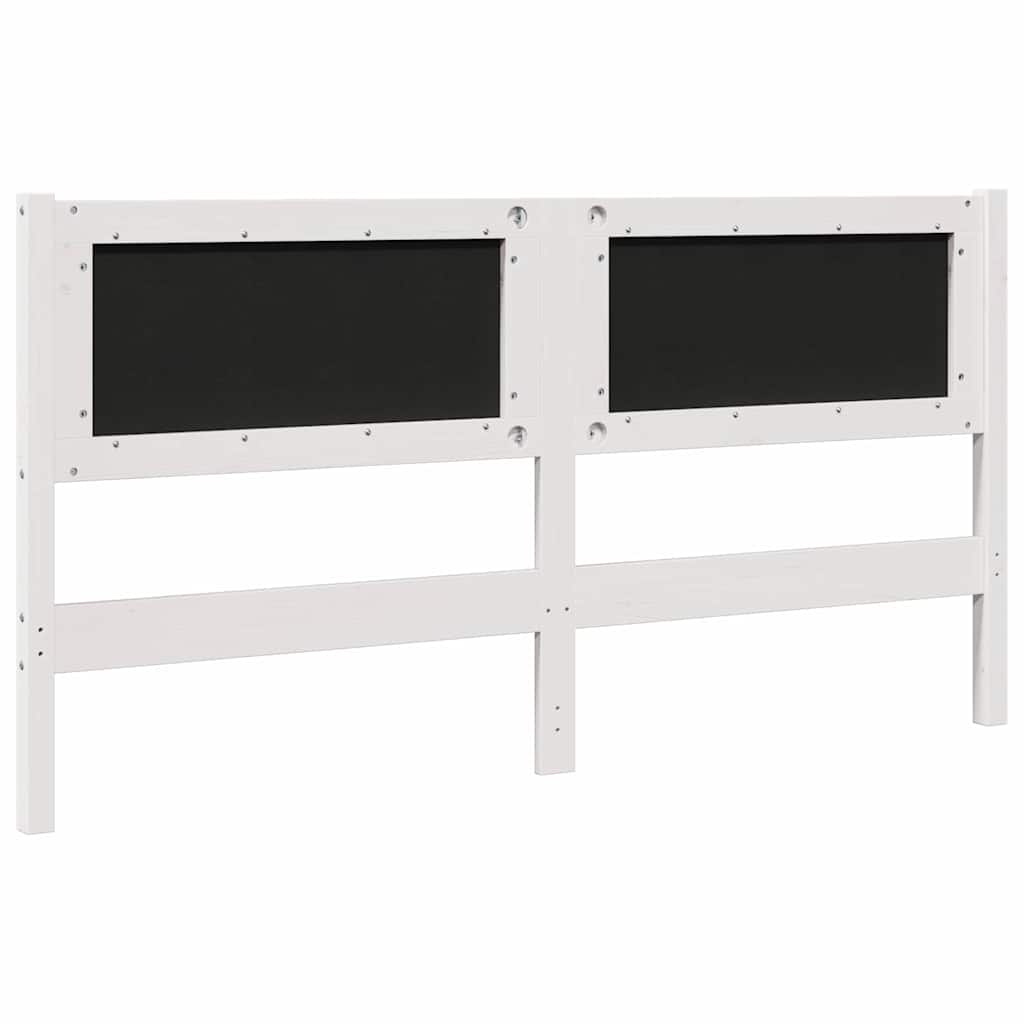 Gepolstertes Kopfteil Weiß 160 cm Massives Kiefernholz