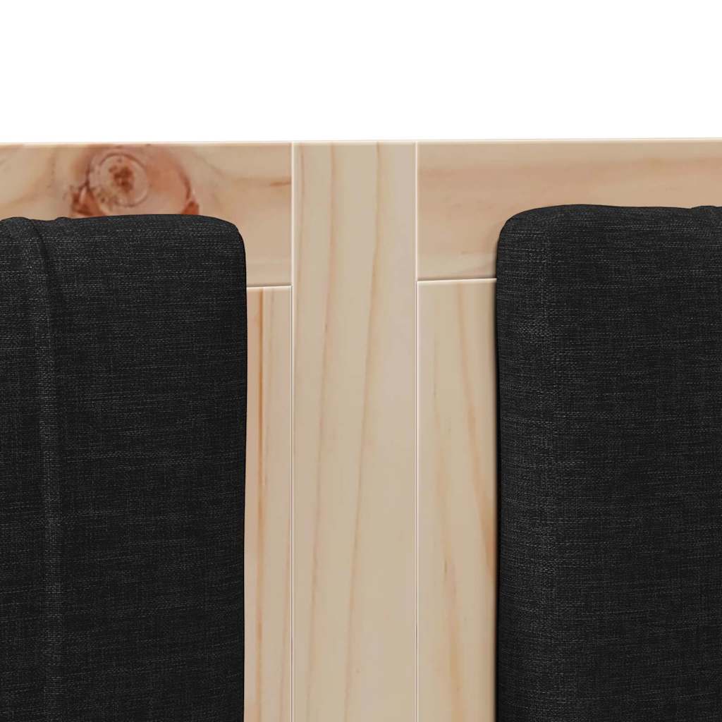 Gepolstertes Kopfteil Braun 150 cm Massives Kiefernholz