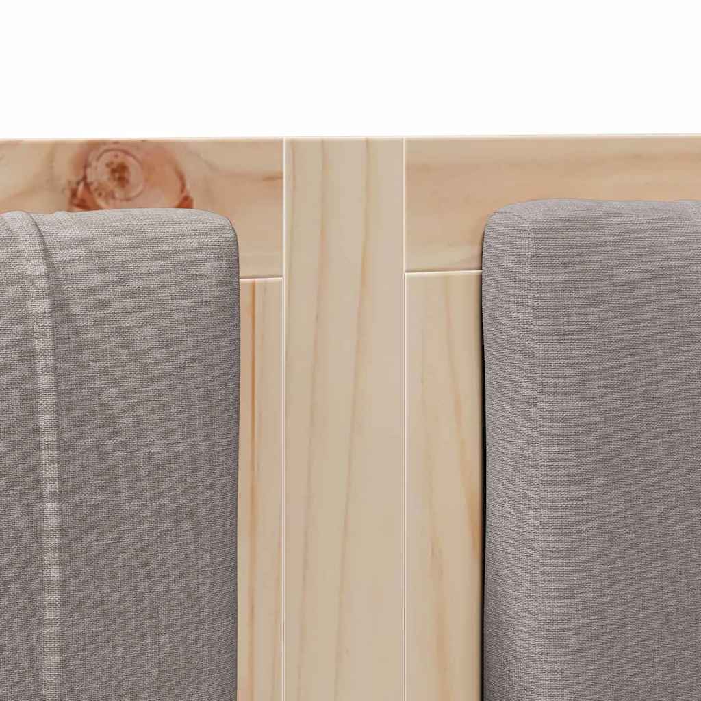 Gepolstertes Kopfteil Braun 150 cm Massives Kiefernholz