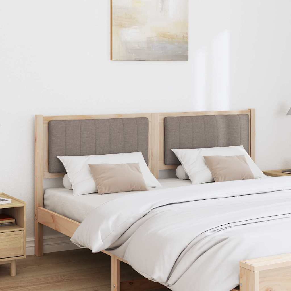 Gepolstertes Kopfteil Braun 150 cm Massives Kiefernholz