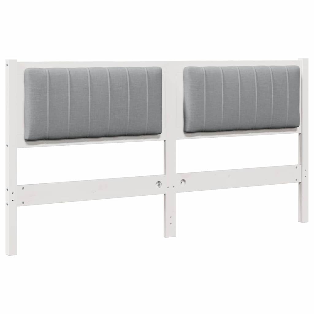 Gepolstertes Kopfteil Weiß 150 cm Massives Kiefernholz