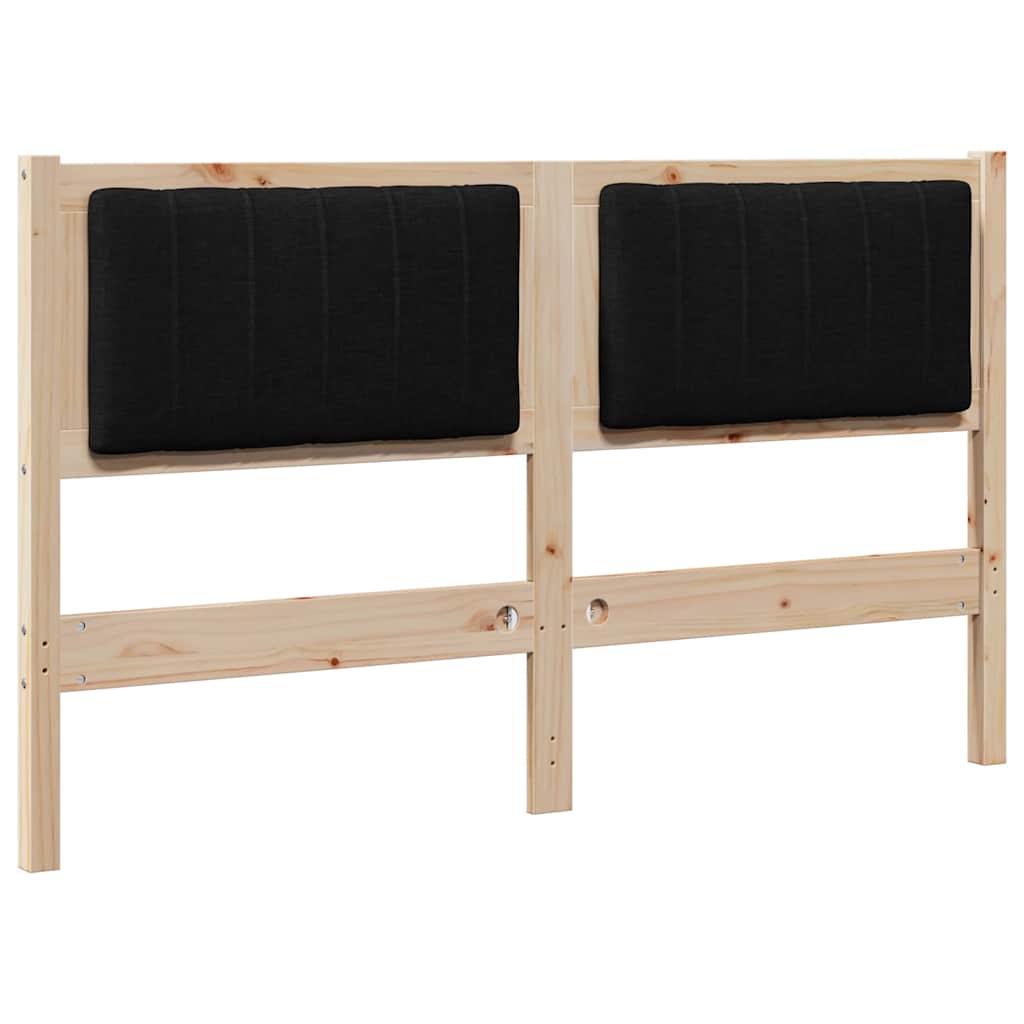 Gepolstertes Kopfteil Braun 140 cm Massives Kiefernholz