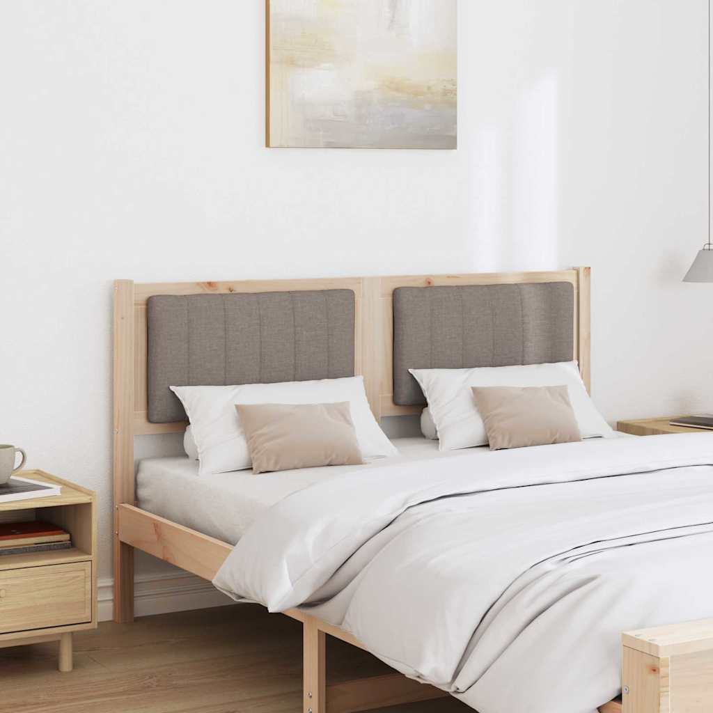 Gepolstertes Kopfteil Braun 140 cm Massives Kiefernholz