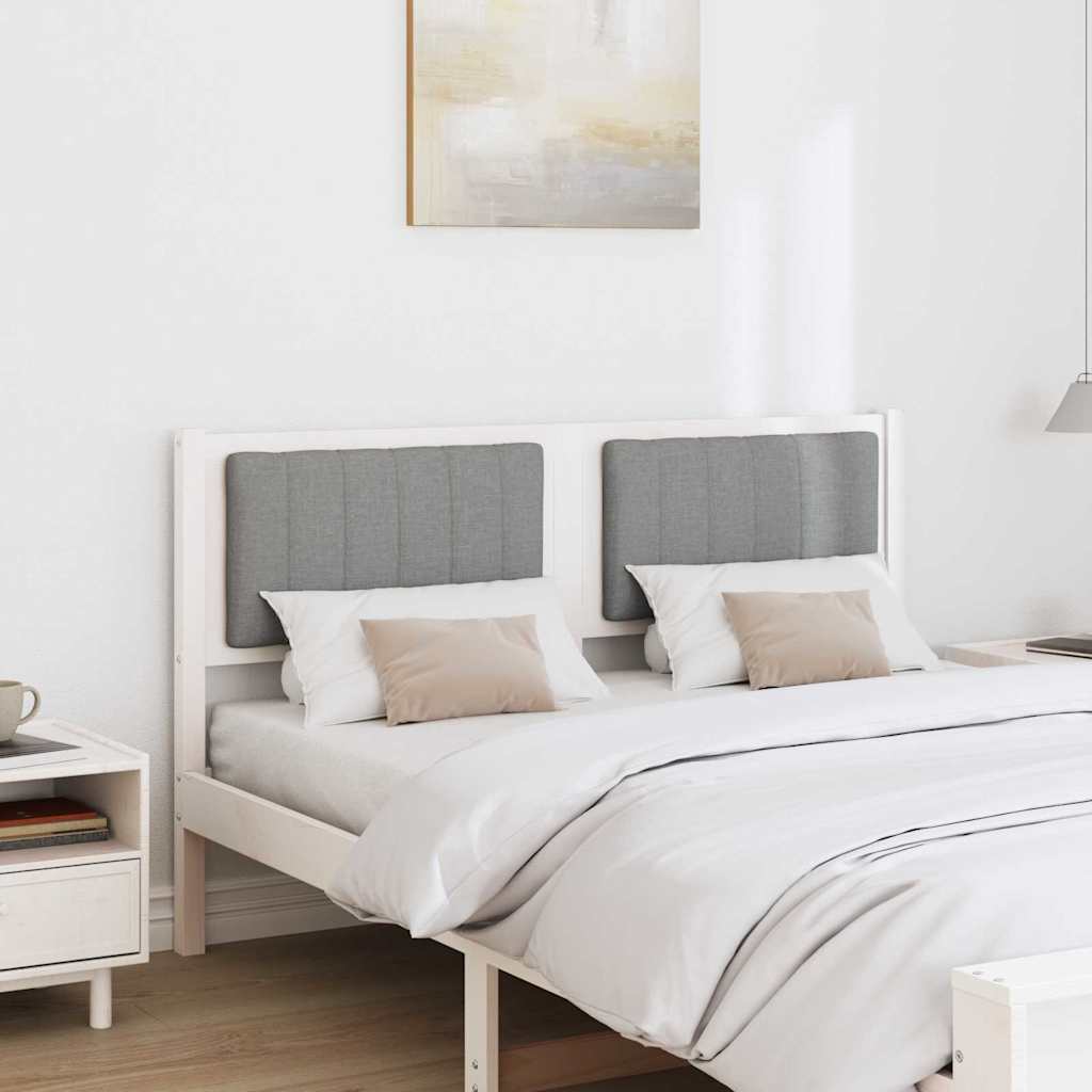 Gepolstertes Kopfteil Weiß 140 cm Massives Kiefernholz