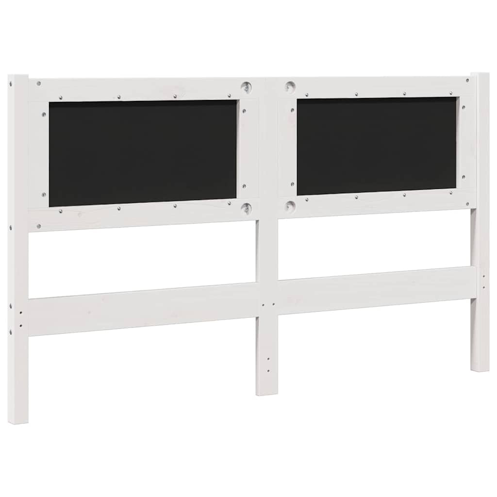 Gepolstertes Kopfteil Weiß 140 cm Massives Kiefernholz