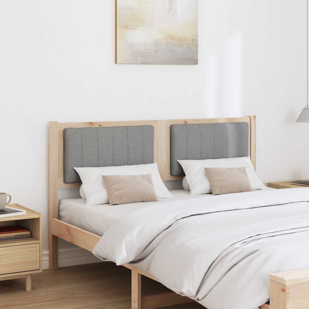Gepolstertes Kopfteil Braun 135 cm Massives Kiefernholz