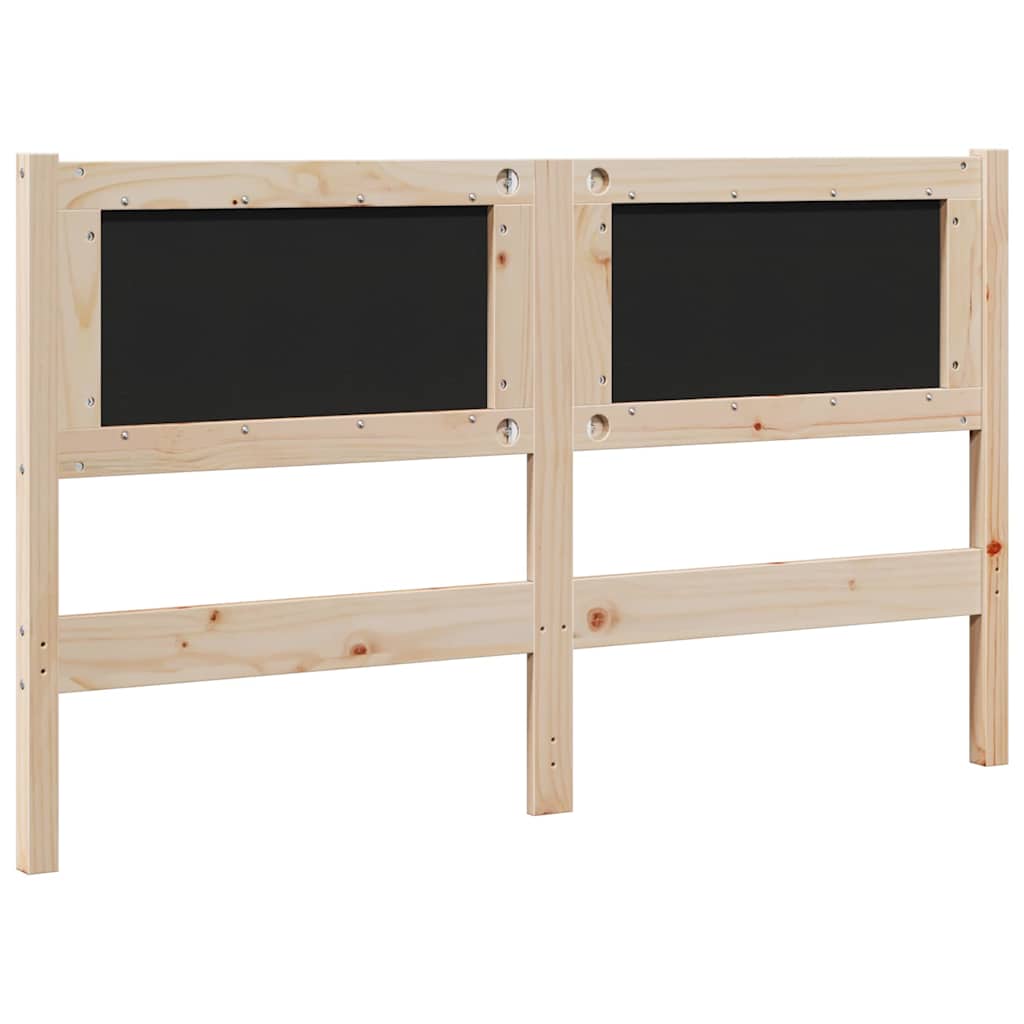 Gepolstertes Kopfteil Braun 135 cm Massives Kiefernholz