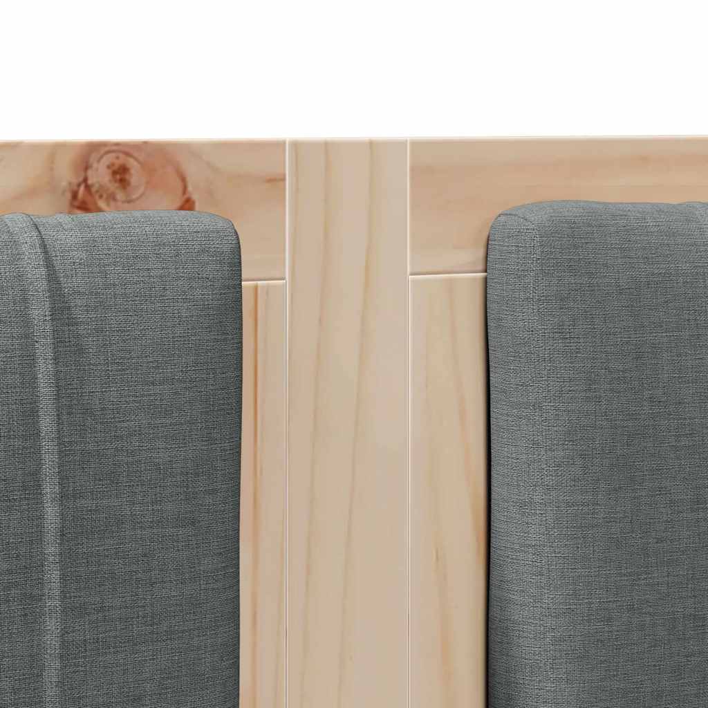 Gepolstertes Kopfteil Braun 135 cm Massives Kiefernholz