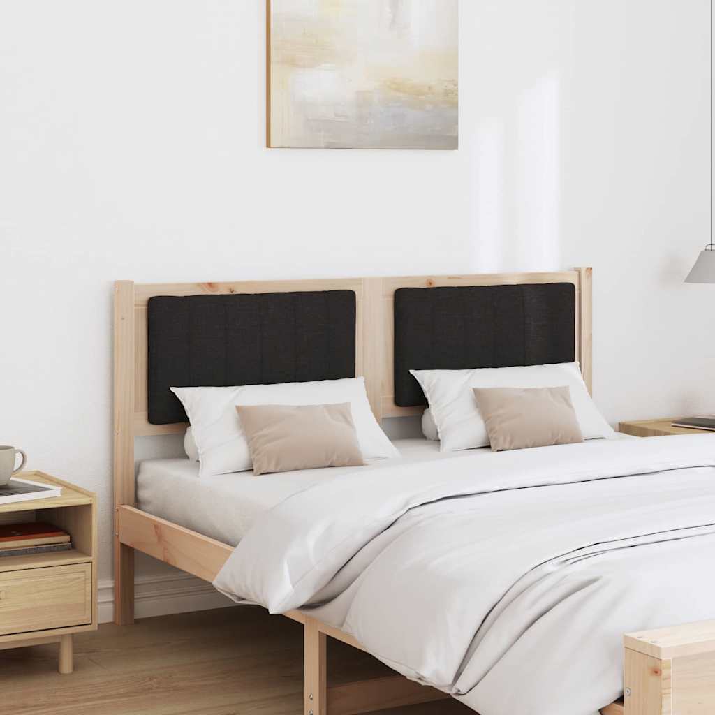 Gepolstertes Kopfteil Braun 135 cm Massives Kiefernholz