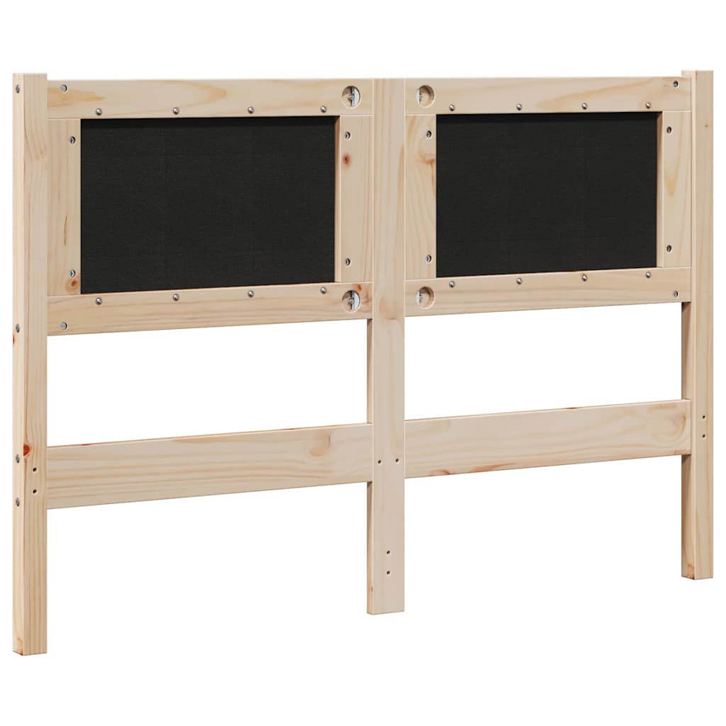 Gepolstertes Kopfteil Braun 120 cm Massives Kiefernholz