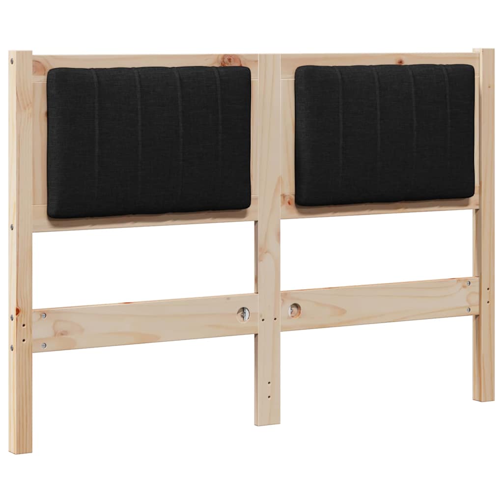 Gepolstertes Kopfteil Braun 120 cm Massives Kiefernholz