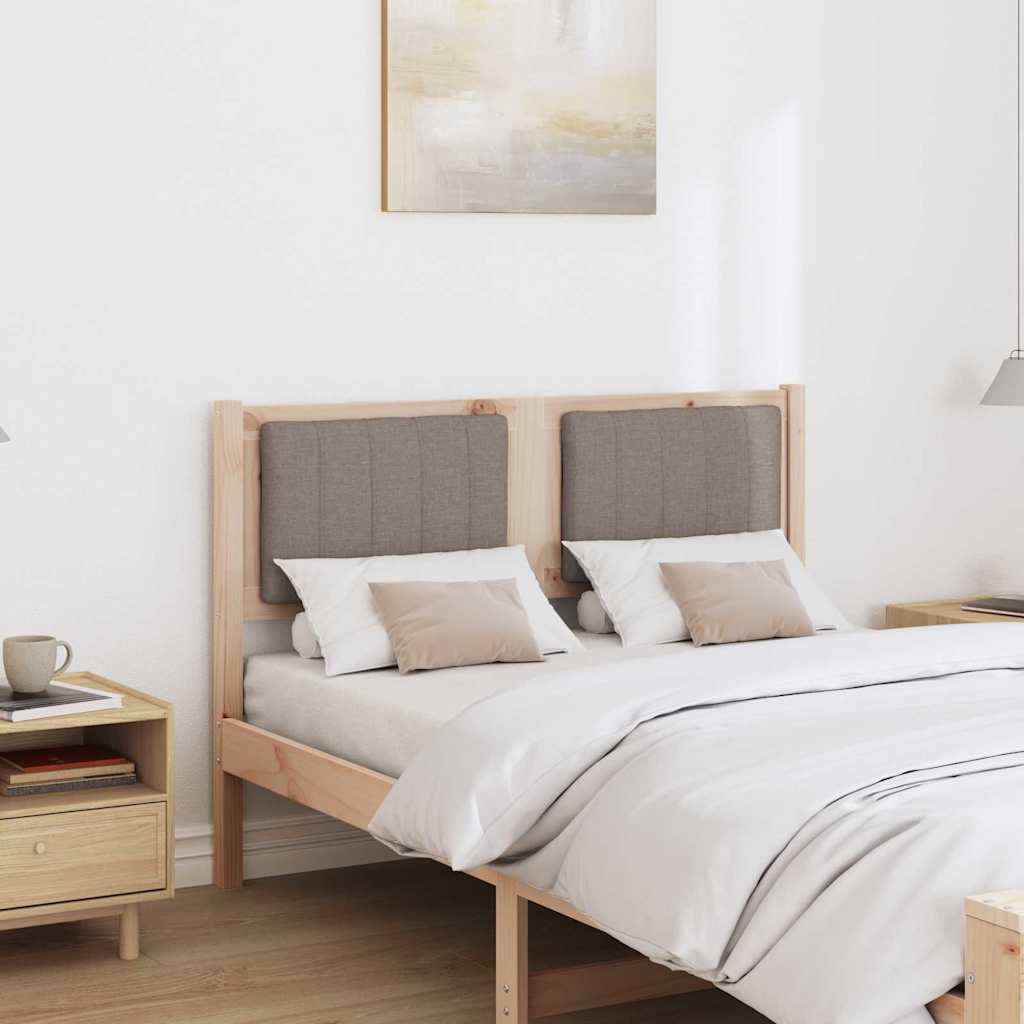 Gepolstertes Kopfteil Braun 120 cm Massives Kiefernholz