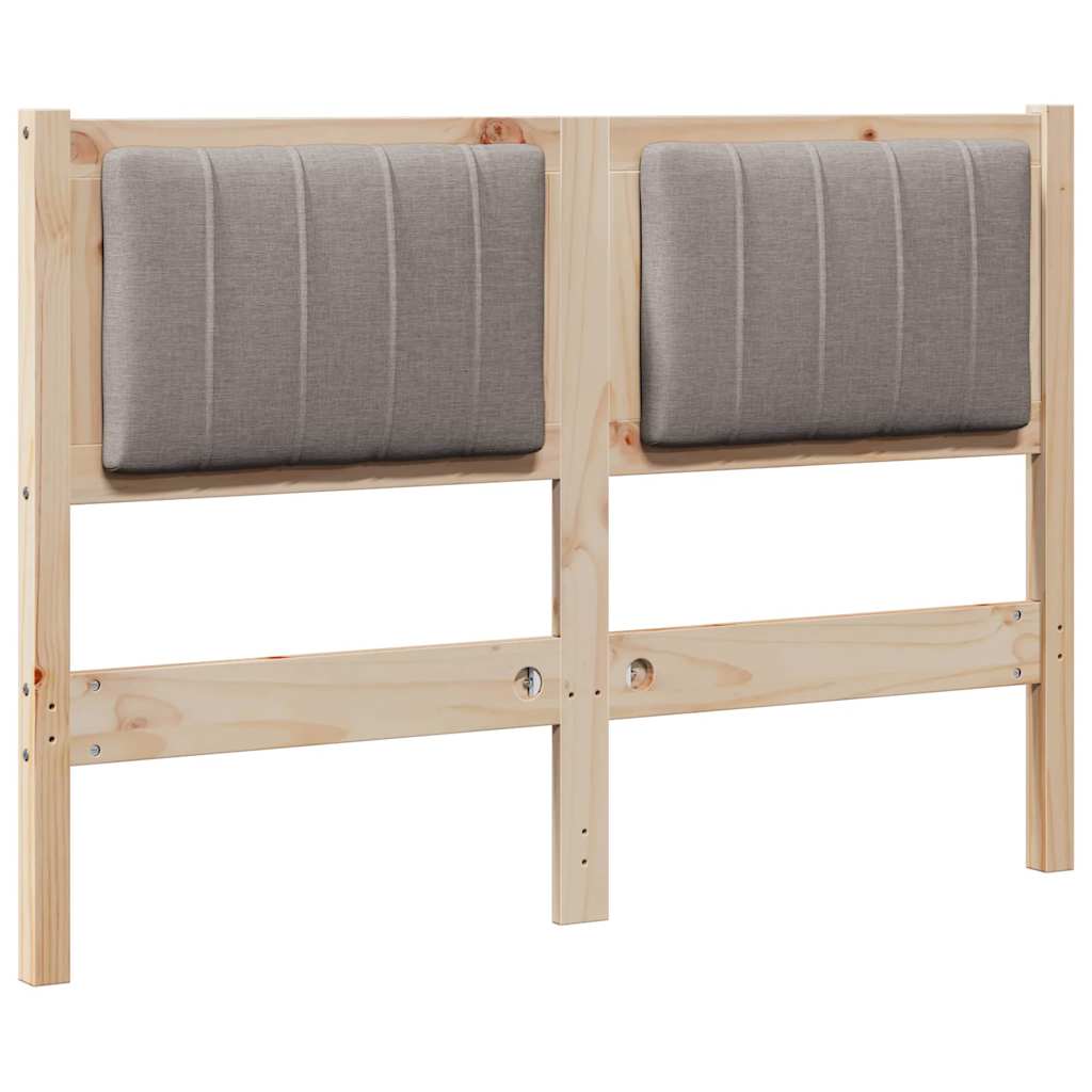 Gepolstertes Kopfteil Braun 120 cm Massives Kiefernholz