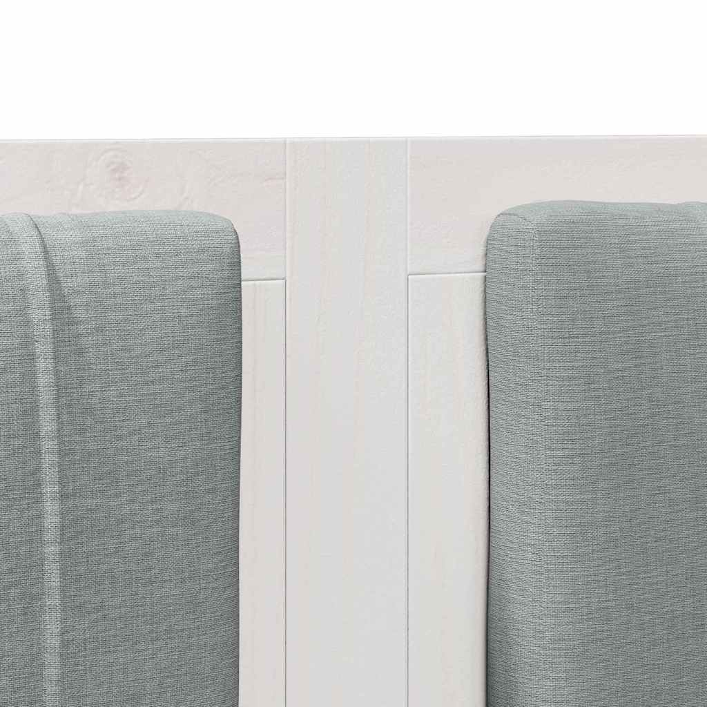 Gepolstertes Kopfteil Weiß 120 cm Massives Kiefernholz