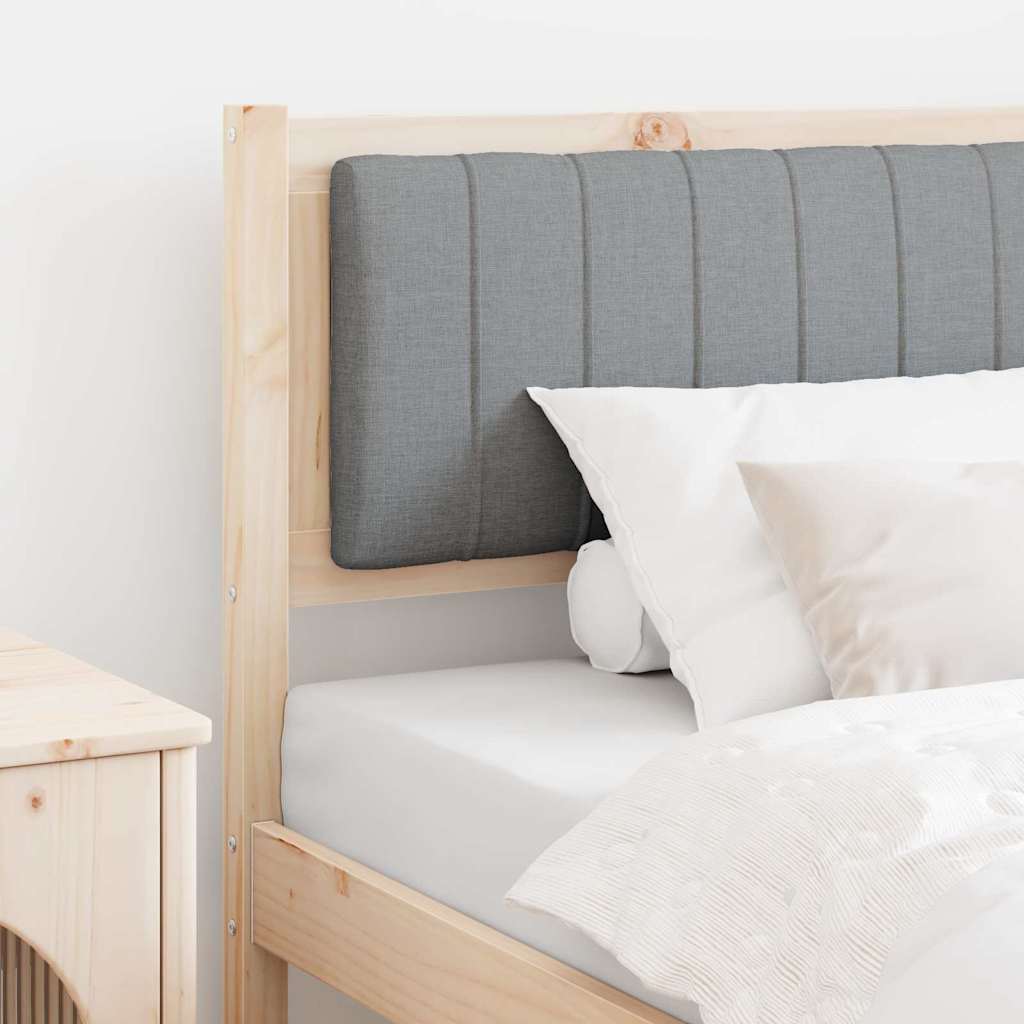 Gepolstertes Kopfteil Hellgrau 100 cm Massives Kiefernholz