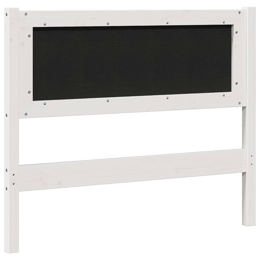 Gepolstertes Kopfteil Weiß 100 cm Massives Kiefernholz
