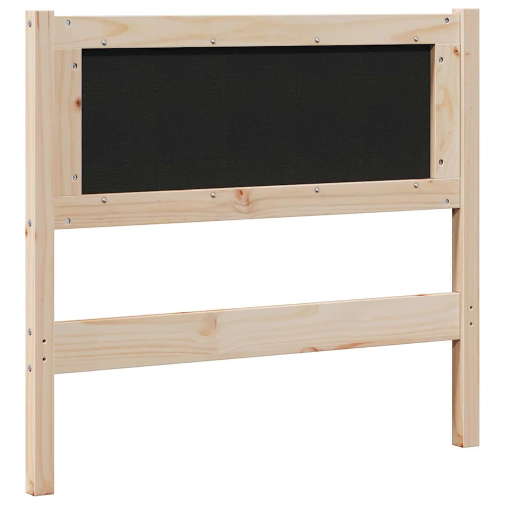Gepolstertes Kopfteil Braun 90 cm Massives Kiefernholz