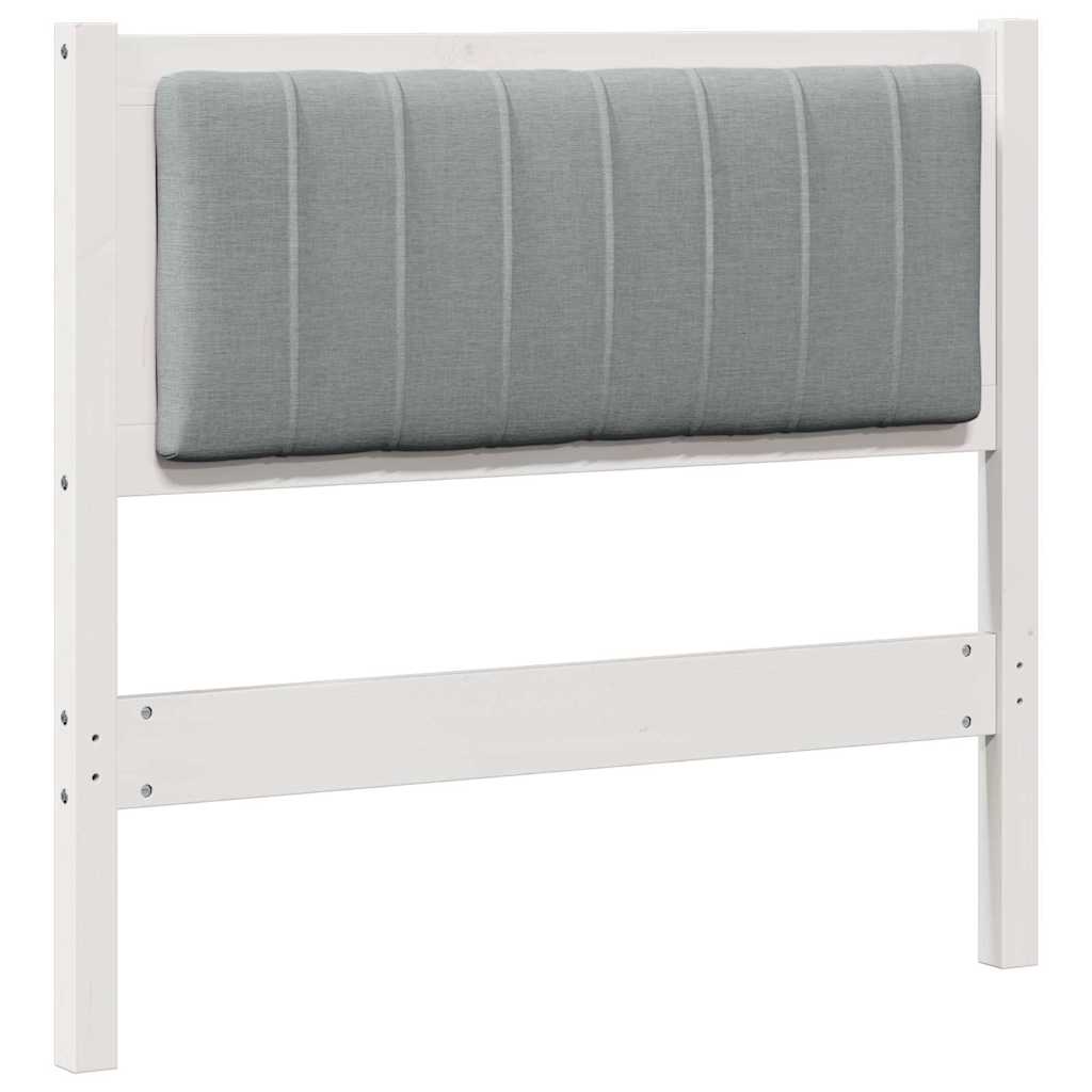 Gepolstertes Kopfteil Weiß 90 cm Massives Kiefernholz
