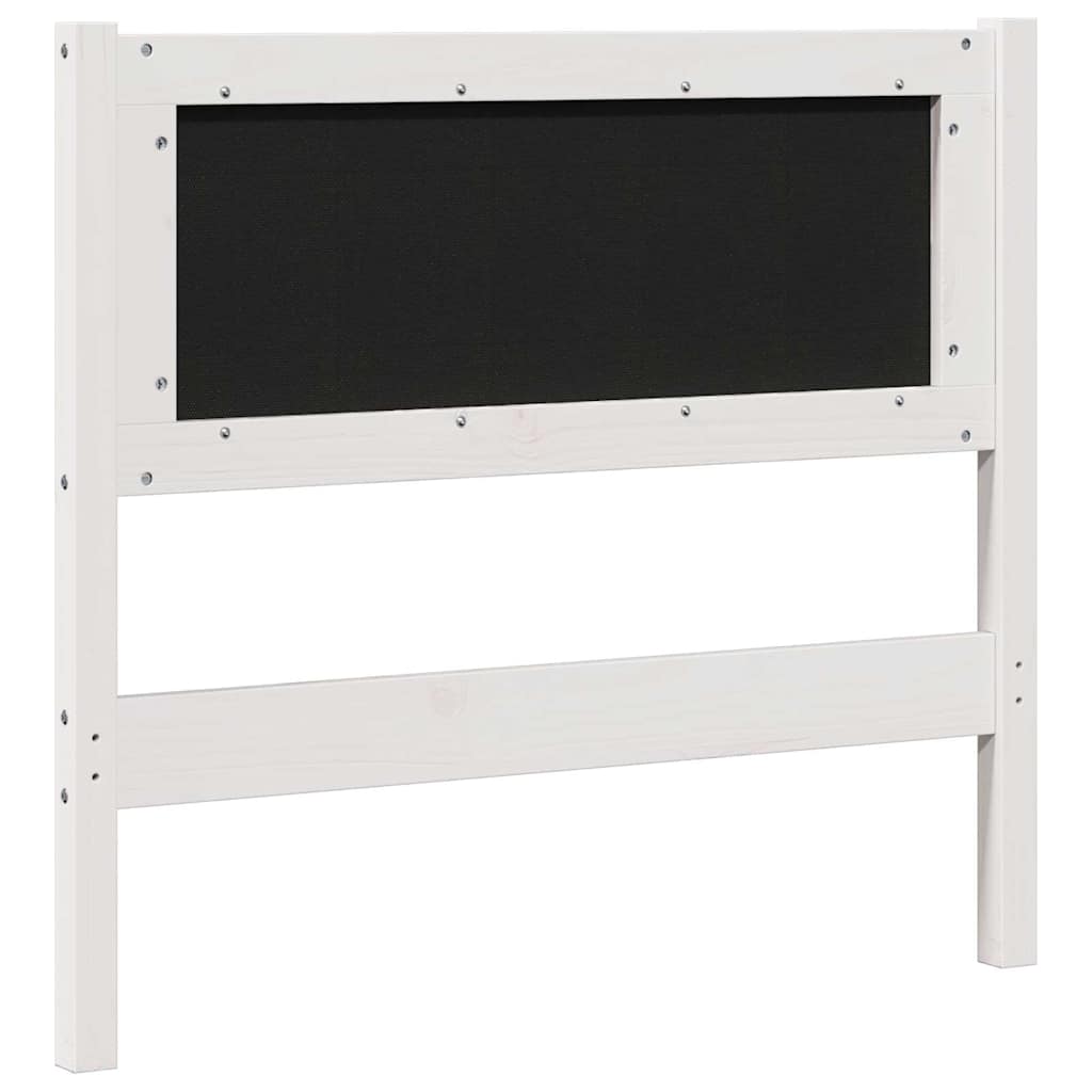 Gepolstertes Kopfteil Weiß 90 cm Massives Kiefernholz