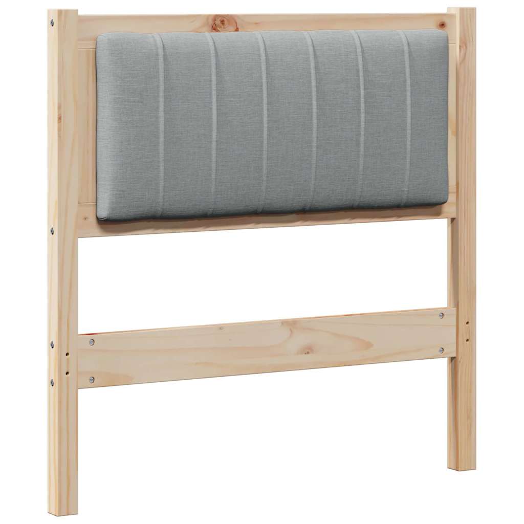 Gepolstertes Kopfteil Braun 80 cm Massives Kiefernholz