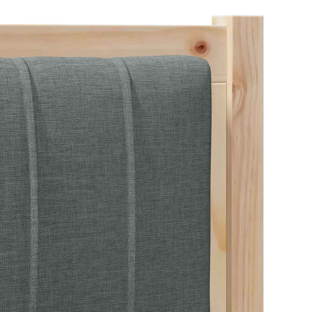 Gepolstertes Kopfteil Braun 80 cm Massives Kiefernholz