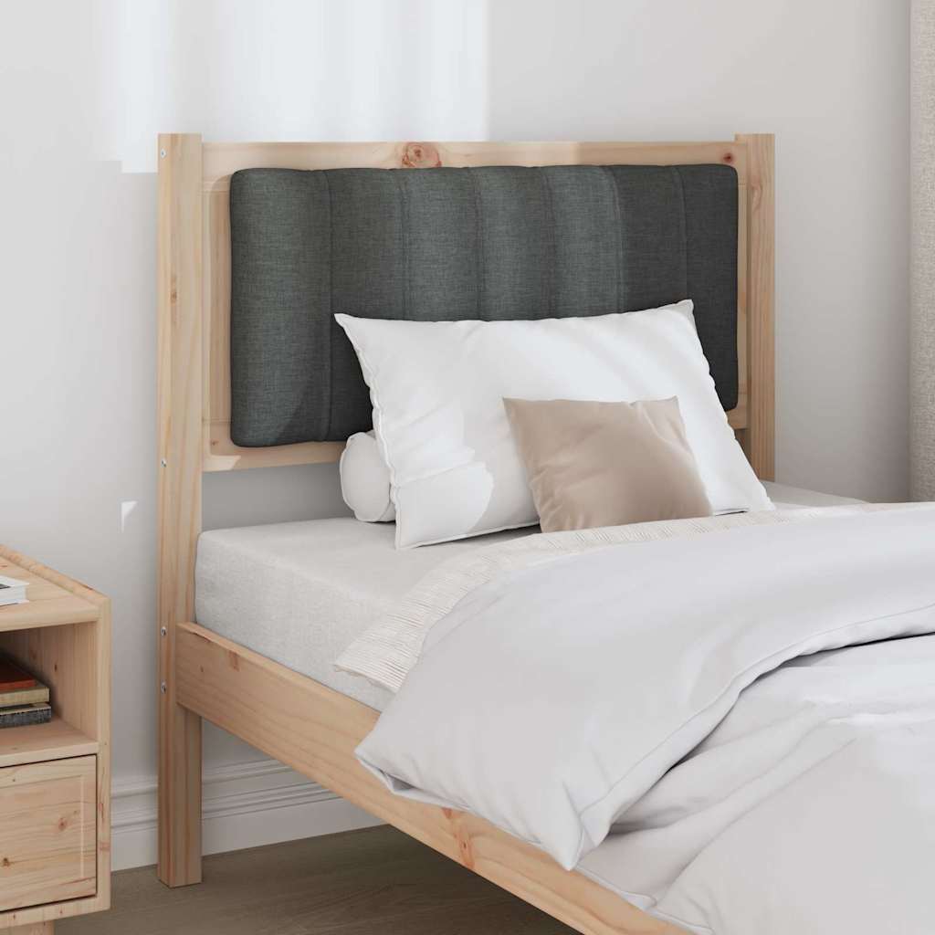Gepolstertes Kopfteil Braun 80 cm Massives Kiefernholz