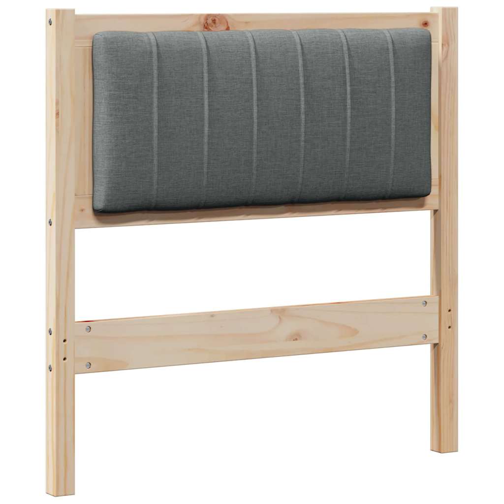 Gepolstertes Kopfteil Braun 80 cm Massives Kiefernholz