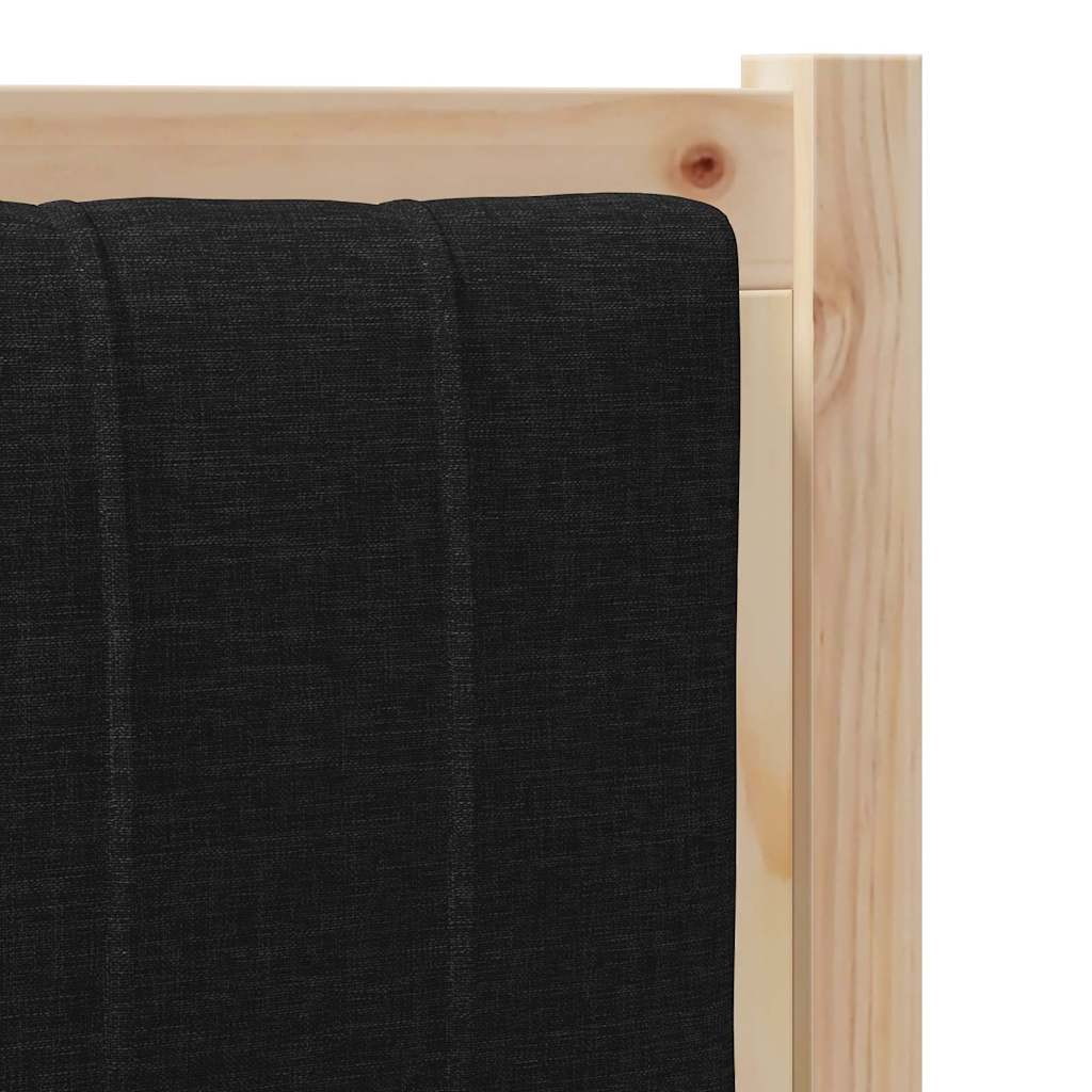 Gepolstertes Kopfteil Braun 80 cm Massives Kiefernholz