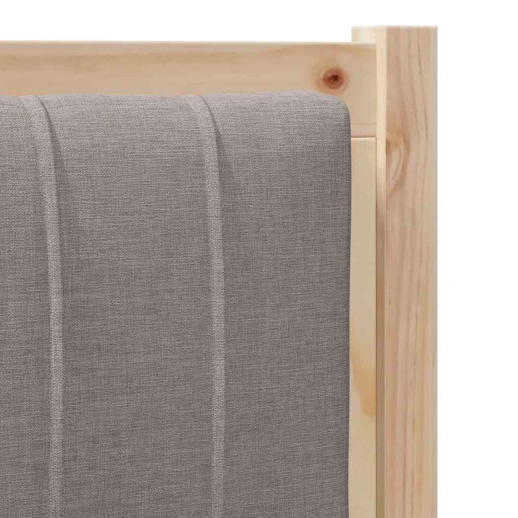 Gepolstertes Kopfteil Braun 80 cm Massives Kiefernholz