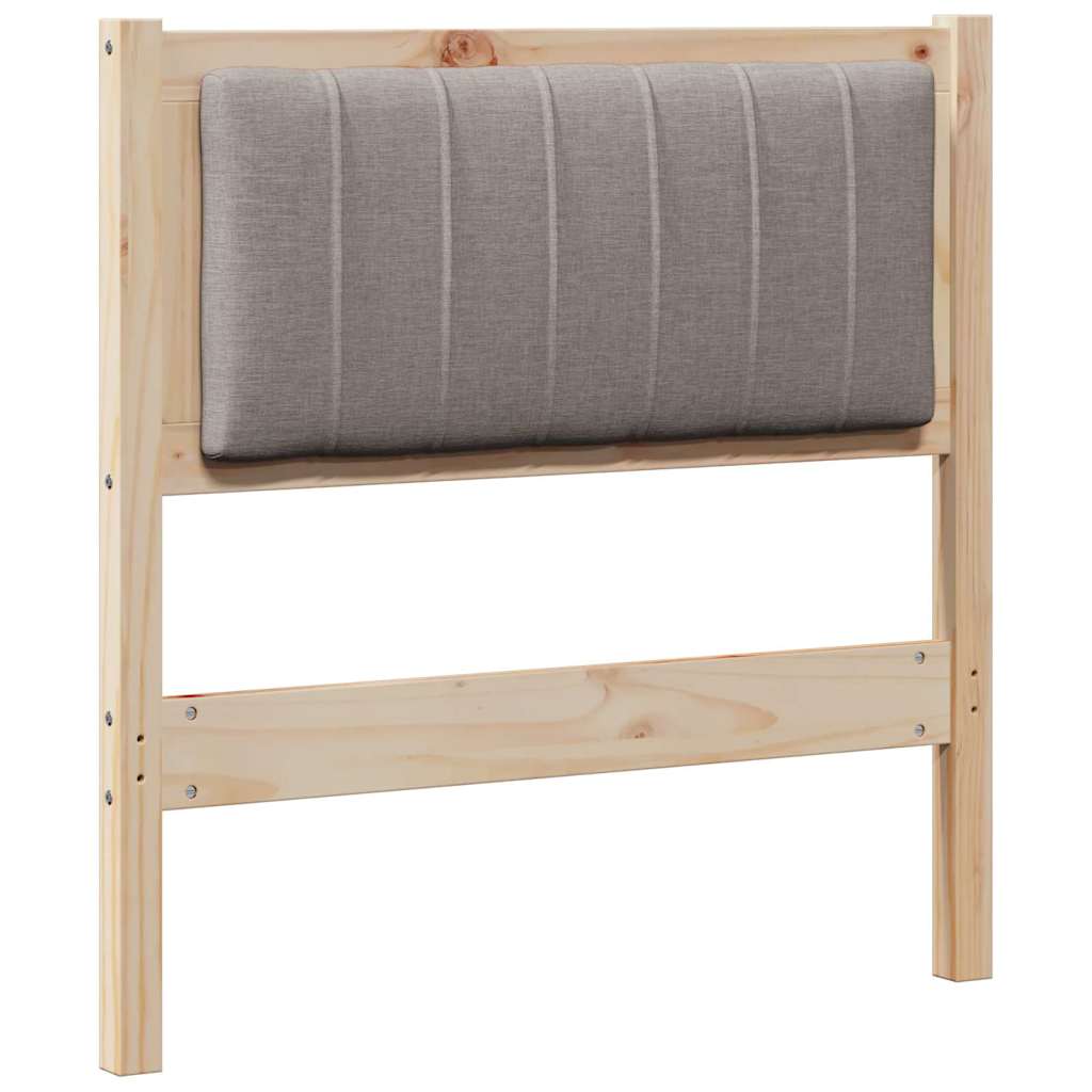 Gepolstertes Kopfteil Braun 80 cm Massives Kiefernholz
