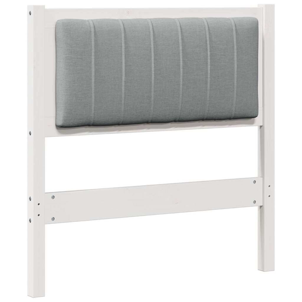Gepolstertes Kopfteil Weiß 75 cm Massives Kiefernholz