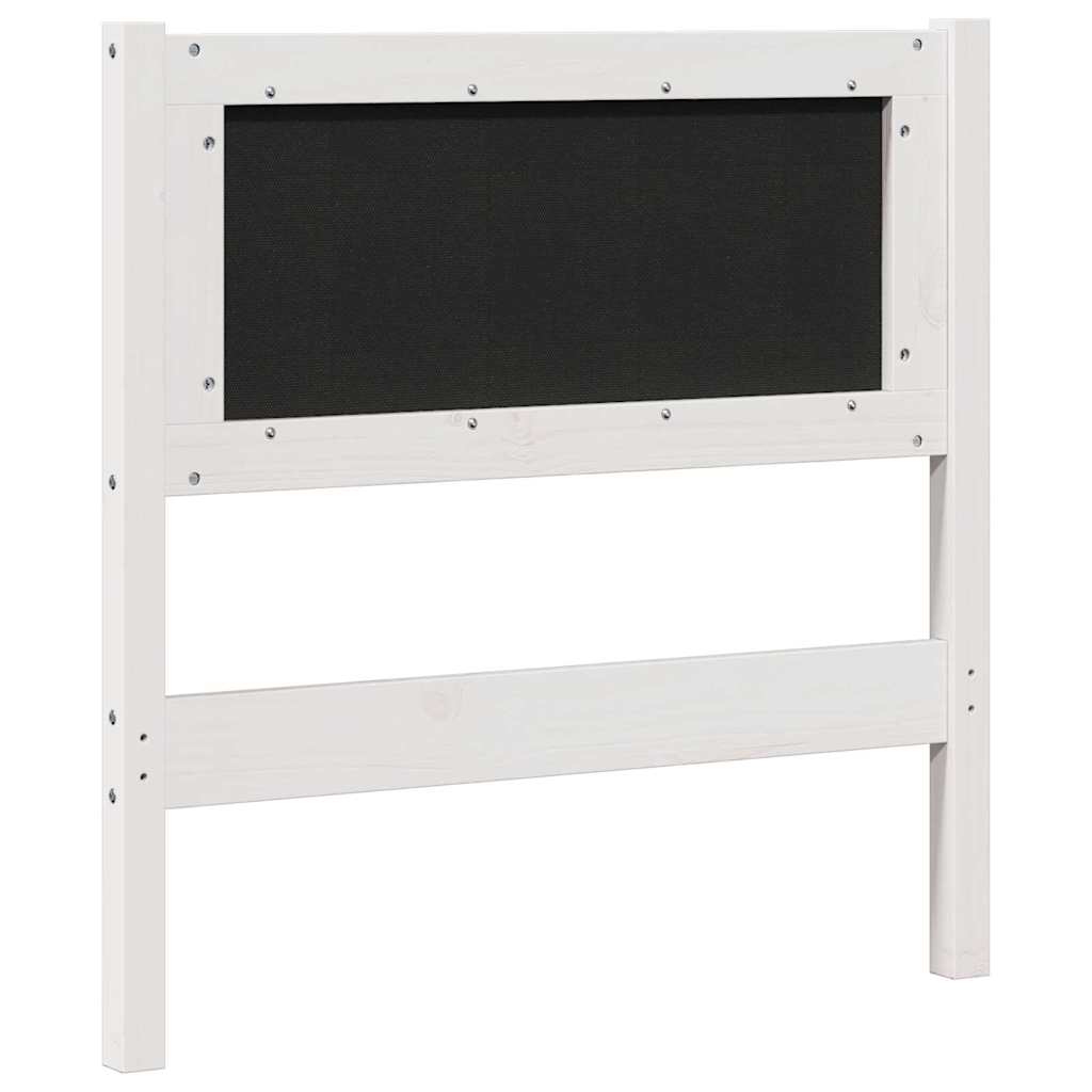 Gepolstertes Kopfteil Weiß 75 cm Massives Kiefernholz