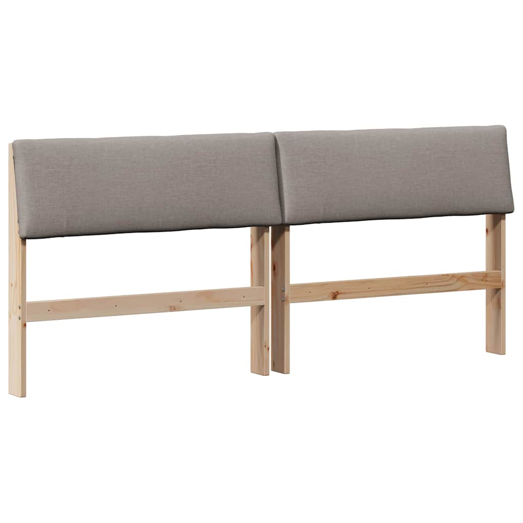 Gepolstertes Kopfteil Taupe 200 cm Massives Kiefernholz