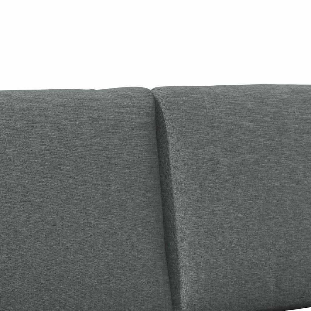 Gepolstertes Kopfteil Dunkelgrau 160 cm Massives Kiefernholz