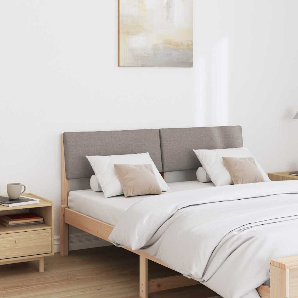 Gepolstertes Kopfteil Taupe 160 cm Massives Kiefernholz