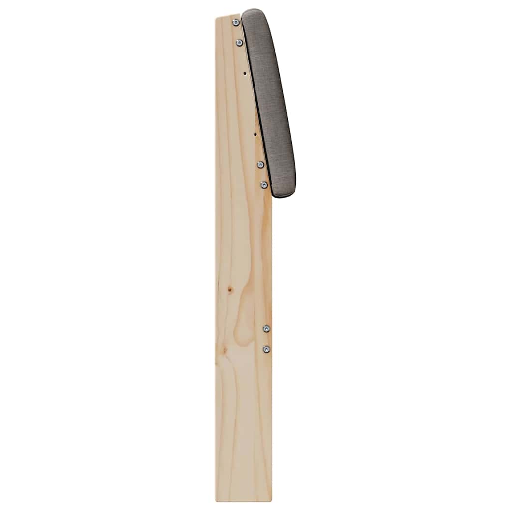 Gepolstertes Kopfteil Taupe 160 cm Massives Kiefernholz