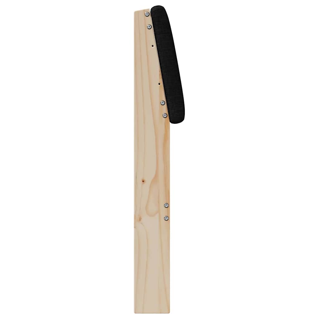Gepolstertes Kopfteil Schwarz 135 cm Massives Kiefernholz